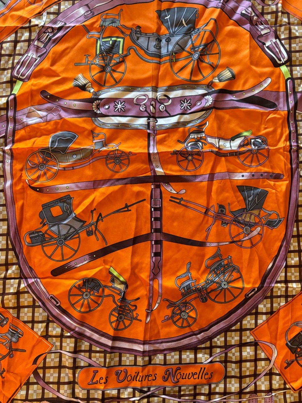 Hermes “Les voilures nouvelles “ silk scarf 34”x34”